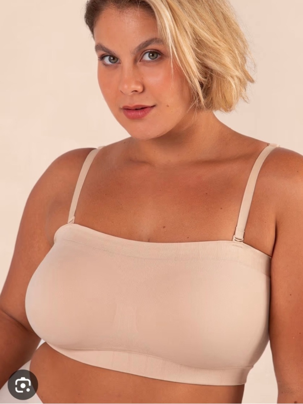 Truekind® Convertible Strapless Bandeau Bra Large Nude NWT